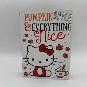 Hello Kitty Pumpkin Spice Everything Nice Fall Decor Decoration